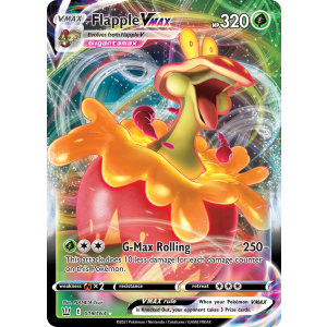 Rare Holo VMAX Flapple VMAX 19/163 Pokemon TCG Sword & Shield Battle Styles