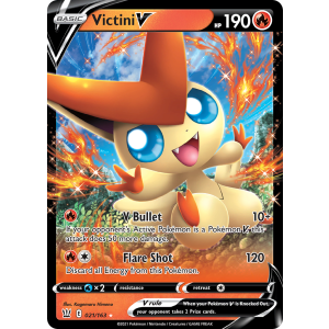 Rare Holo V Victini V 21/163 Pokemon TCG Sword & Shield Battle Styles