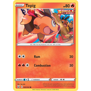 Tepig 23/163 Pokemon TCG Sword & Shield Battle Styles