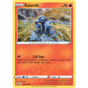 Salandit 27/163 Pokemon TCG Sword & Shield Battle Styles