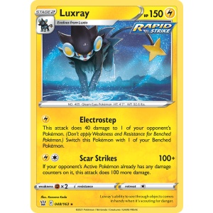 Rare Holo Luxray 48/163 Pokemon TCG Sword & Shield Battle Styles