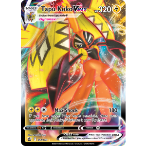 Rare Holo VMAX Tapu Koko VMAX 51/163 Pokemon TCG Sword & Shield Battle Styles