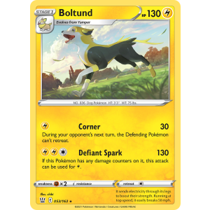 Boltund 53/163 Pokemon TCG Sword & Shield Battle Styles