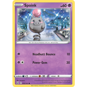 Spoink 55/163 Pokemon TCG Sword & Shield Battle Styles