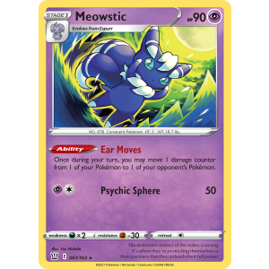 Rare Holo Meowstic 61/163 Pokemon TCG Sword & Shield Battle Styles