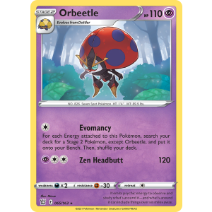 Rare Holo Orbeetle 65/163 Pokemon TCG Sword & Shield Battle Styles