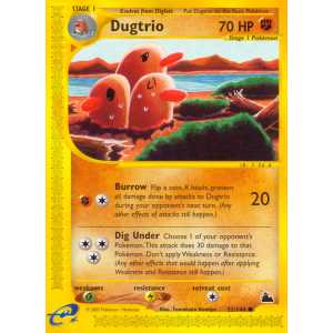 Dugtrio 52/144 Pokemon TCG E-Card Skyridge