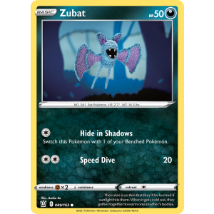 Zubat 89/163 Pokemon TCG Sword & Shield Battle Styles