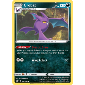 Rare Holo Crobat 91/163 Pokemon TCG Sword & Shield Battle Styles