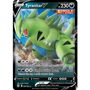 Rare Holo V Tyranitar V 97/163 Pokemon TCG Sword & Shield Battle Styles