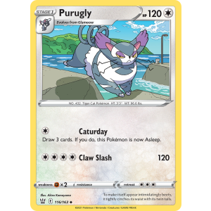 Purugly 116/163 Pokemon TCG Sword & Shield Battle Styles