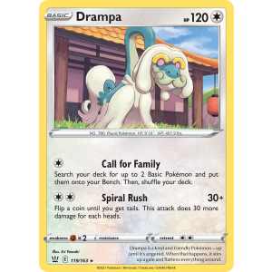 Drampa 119/163 Pokemon TCG Sword & Shield Battle Styles