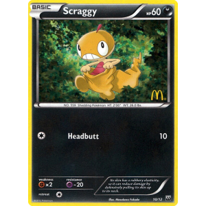  Scraggy 10/12 Pokemon TCG Other McDonald's Collection 2012