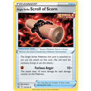 Single Strike Scroll of Scorn 133/163 Pokemon TCG Sword & Shield Battle Styles