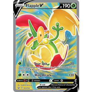 Rare Ultra Flapple V 143/163 Pokemon TCG Sword & Shield Battle Styles