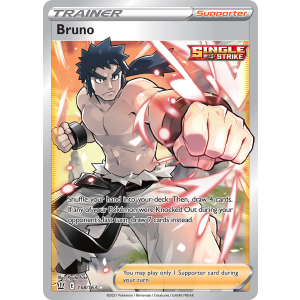 Rare Ultra Bruno 158/163 Pokemon TCG Sword & Shield Battle Styles