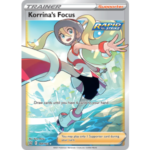 Rare Ultra Korrina's Focus 160/163 Pokemon TCG Sword & Shield Battle Styles