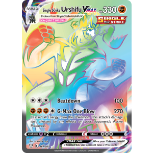 Rare Rainbow Single Strike Urshifu VMAX 167/163 Pokemon TCG Sword & Shield Battle Styles