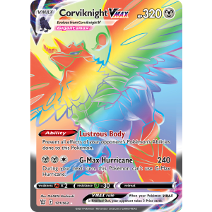 Rare Rainbow Corviknight VMAX 171/163 Pokemon TCG Sword & Shield Battle Styles