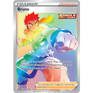 Rare Rainbow Bruno 172/163 Pokemon TCG Sword & Shield Battle Styles