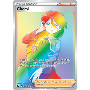 Rare Rainbow Cheryl 173/163 Pokemon TCG Sword & Shield Battle Styles