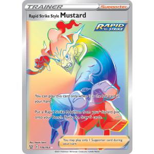 Rare Rainbow Rapid Strike Style Mustard 176/163 Pokemon TCG Sword & Shield Battle Styles