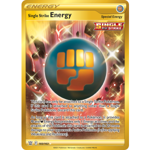 Rare Secret Single Strike Energy 183/163 Pokemon TCG Sword & Shield Battle Styles