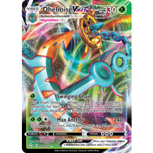 Rare Holo VMAX Dhelmise VMAX 10/72 Pokemon TCG Sword & Shield Shining Fates