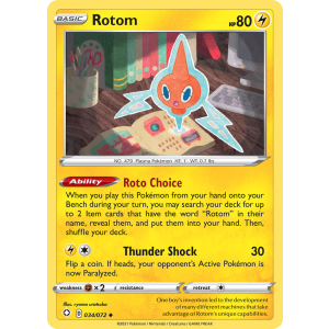 Rotom 34/72 Pokemon TCG Sword & Shield Shining Fates