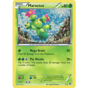  Maractus 2/12 Pokemon TCG Other McDonald's Collection 2011