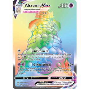 Rare Rainbow Alcremie VMAX 73/72 Pokemon TCG Sword & Shield Shining Fates