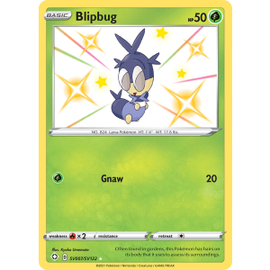 Rare Shiny Blipbug SV007/122 Pokemon TCG Sword & Shield Shining Fates Shiny Vault