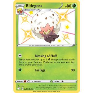 Rare Shiny Eldegoss SV011/122 Pokemon TCG Sword & Shield Shining Fates Shiny Vault