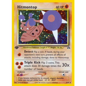 Rare Holo Hitmontop 3/75 Pokemon TCG Neo Neo Discovery