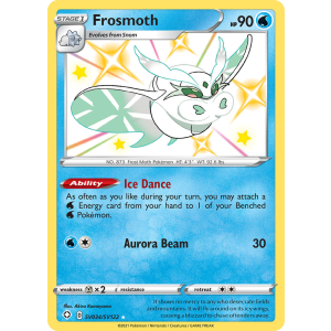 Rare Shiny Frosmoth SV034/122 Pokemon TCG Sword & Shield Shining Fates Shiny Vault