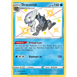 Rare Shiny Dracovish SV036/122 Pokemon TCG Sword & Shield Shining Fates Shiny Vault