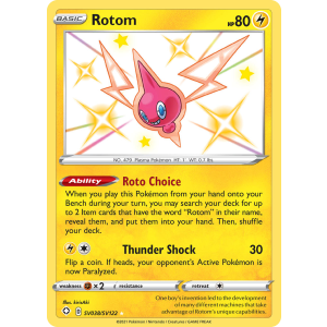 Rare Shiny Rotom SV038/122 Pokemon TCG Sword & Shield Shining Fates Shiny Vault