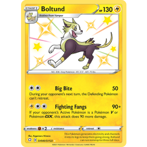 Rare Shiny Boltund SV040/122 Pokemon TCG Sword & Shield Shining Fates Shiny Vault