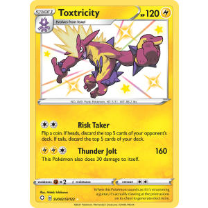 Rare Shiny Toxtricity SV042/122 Pokemon TCG Sword & Shield Shining Fates Shiny Vault