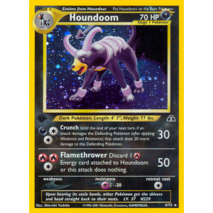 Rare Holo Houndoom 4/75 Pokemon TCG Neo Neo Discovery