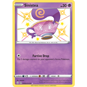 Rare Shiny Sinistea SV052/122 Pokemon TCG Sword & Shield Shining Fates Shiny Vault