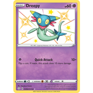 Rare Shiny Dreepy SV060/122 Pokemon TCG Sword & Shield Shining Fates Shiny Vault