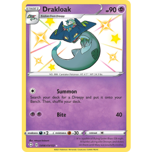 Rare Shiny Drakloak SV061/122 Pokemon TCG Sword & Shield Shining Fates Shiny Vault