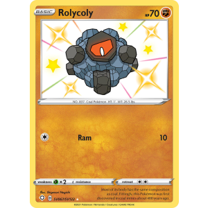 Rare Shiny Rolycoly SV067/122 Pokemon TCG Sword & Shield Shining Fates Shiny Vault