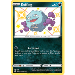 Rare Shiny Koffing SV076/122 Pokemon TCG Sword & Shield Shining Fates Shiny Vault