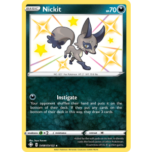 Rare Shiny Nickit SV081/122 Pokemon TCG Sword & Shield Shining Fates Shiny Vault