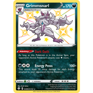 Rare Shiny Grimmsnarl SV085/122 Pokemon TCG Sword & Shield Shining Fates Shiny Vault