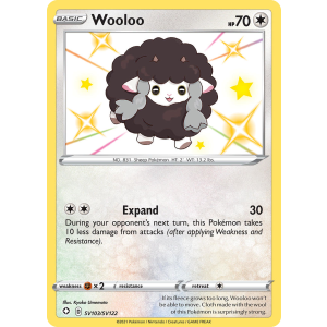 Rare Shiny Wooloo SV103/122 Pokemon TCG Sword & Shield Shining Fates Shiny Vault