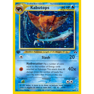 Rare Holo Kabutops 6/75 Pokemon TCG Neo Neo Discovery