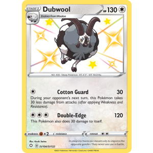 Rare Shiny Dubwool SV104/122 Pokemon TCG Sword & Shield Shining Fates Shiny Vault